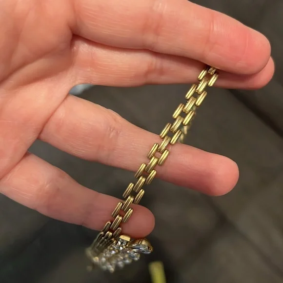 Max & Zoe Gold and Crystal Bib Necklace - Picture 8 of 15